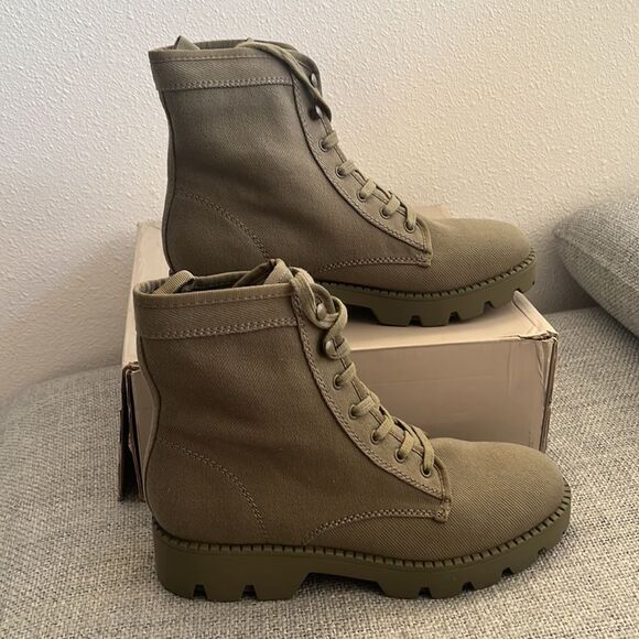 Marc Fisher Boots Womens Size 9 Fayth Green Fabric - Picture 3 of 7